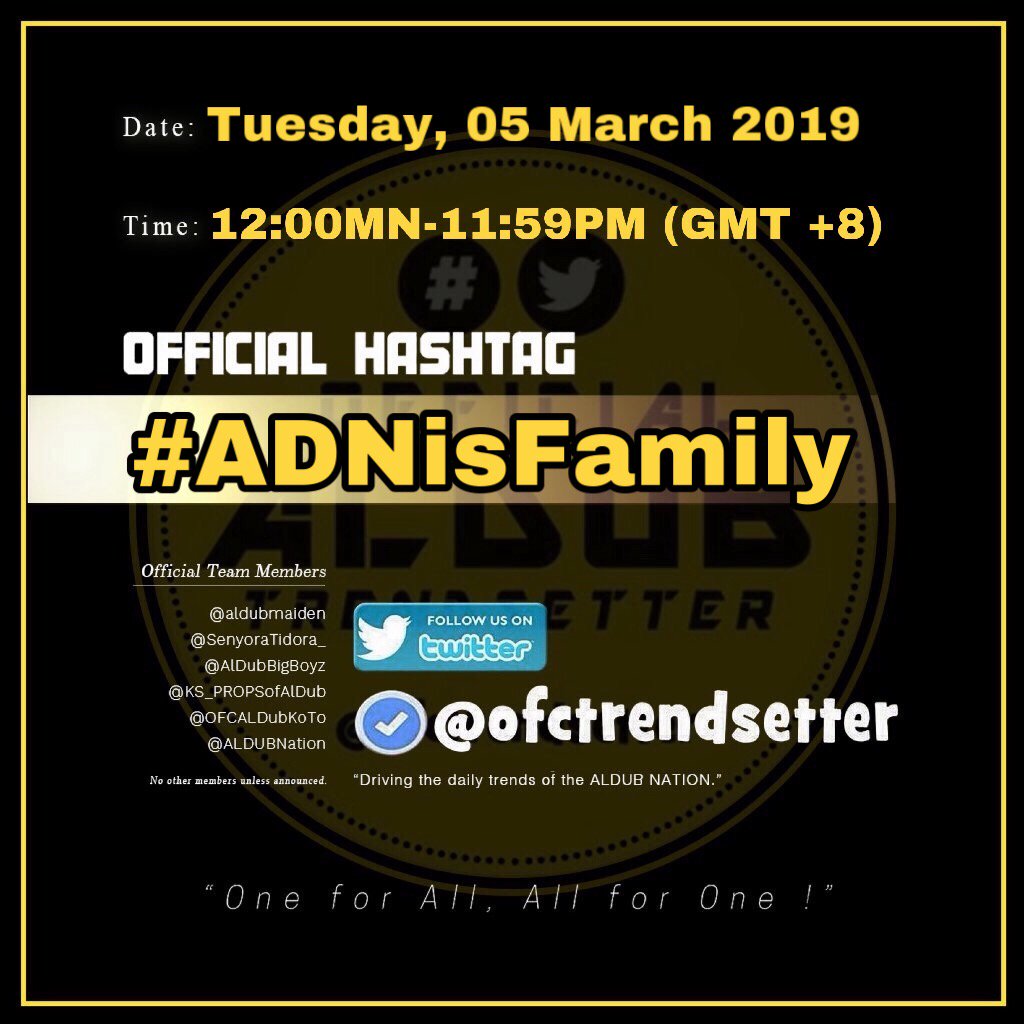 When all the dust is settled and all the crowds are gone, the things that matter are faith, family, and friends.

#ADNisFamily