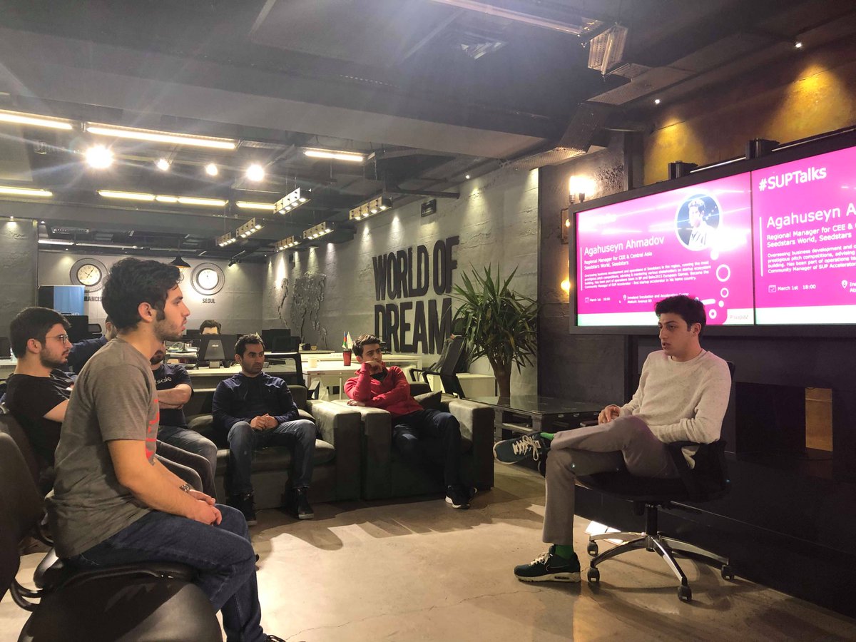 sup_vc's tweet photo. Agahuseyn Ahmadov
On March 1 SUPTalks event was held at the Innoland Incubation and Acceleration Center.
Agahuseyn talked about how to scale your startup into international market through various startup programs.
#supaccelerator #suptalks https://t.co/QKAa0udEUG