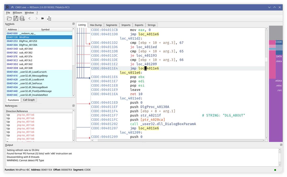 dax89's tweet image. #redasm #disassembler 2.0 is available for download for #windows and #linux!
Download: redasm.io
REDasm on Reddit: reddit.com/r/REDasm/
Changelog: github.com/REDasmOrg/REDa…
#cplusplus #qt5 #binaryanalysis #reverseengineering #x86 #arm #mips #dalvik #opensource