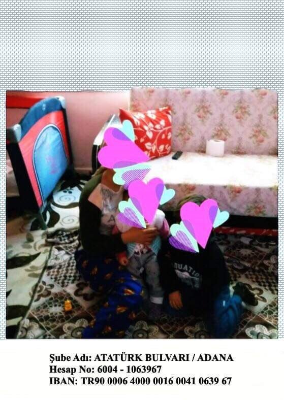 Bugün yine bir aileyi kurtaracaksınız.. 
Fatime’nin hızla ilerleyen kas hastalığı var ,iki küçük evladına bakamıyor.
Ona biz iş bulacağız ama önce tedavi parası gerekiyor.
Valilik onaylı 50 bin tl.
Başarırız değil mi?
İş Bankası
Fatime KARAKOÇ
TR90 0006 4000 0016 0041 0639 67