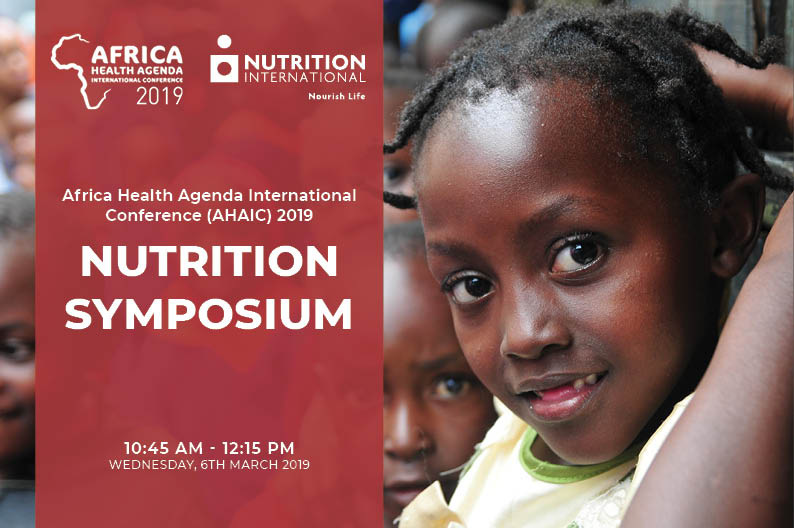 Did you know that nutrition is a critical pillar of #UHC? Join us at the first nutrition symposium at #AHAIC2019 on March 6 and learn about interventions that are contributing to the achievement of UHC in Africa. Find out more: bit.ly/2BWunRS @amrefhealth