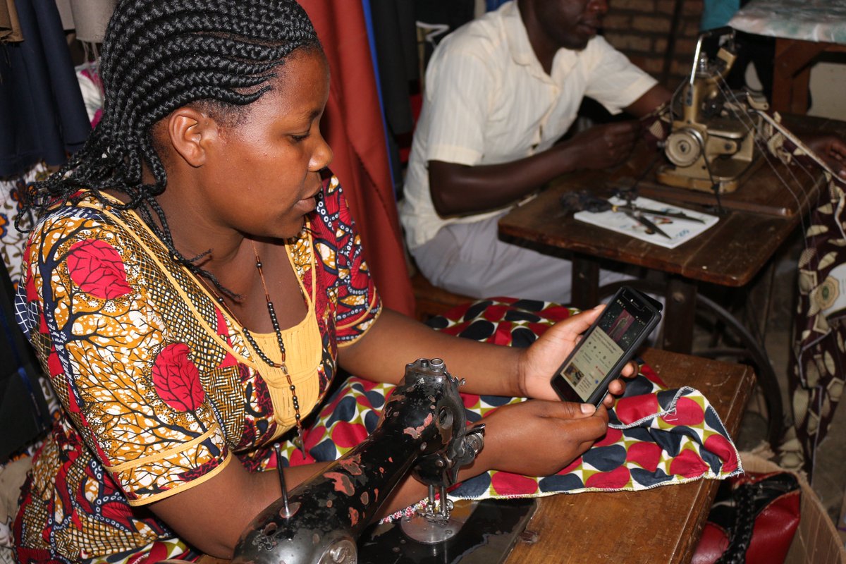DOTRwanda's tweet photo. One of @DigitalOppTrust values is“Digital”-we believe that locally relevant digital technology accelerates positive social impact. We celebrate achievements of rural women&amp; #RDAP graduates with Internet skills to grow their fashion design business @RwandaICT @GenderMonitorRw #IWD https://t.co/Ap4JWFXPaP