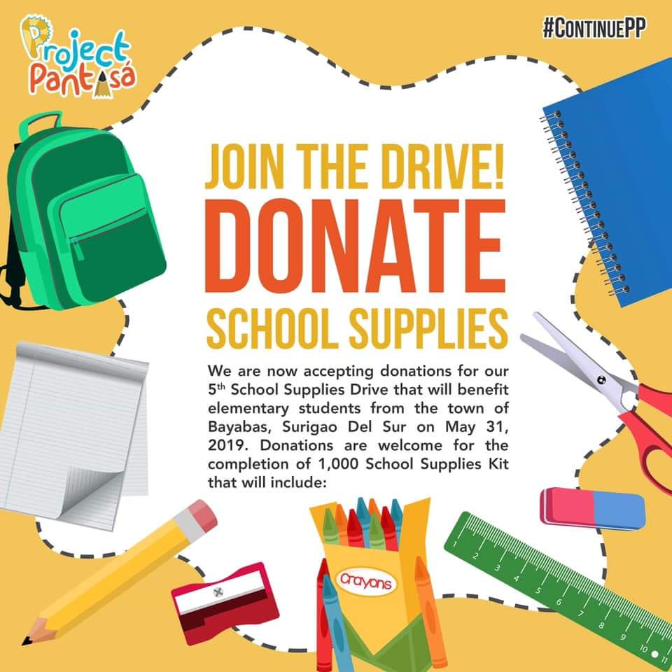 ayafernandez_'s tweet photo. #ProjectPantasa ✏❤Join the drive! Donate SCHOOL SUPPLIES for the pupils of Bayabas, Surigao Del Sur! You can give them to the UP CAL Filipino Dept. Office or feel free to DM me also 😊
Check out their FB page for more deets! 👉 https://t.co/866eBTx5HS https://t.co/FquDUTQpFP