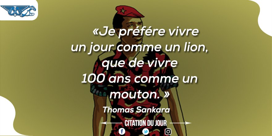 KhalifaGningue's tweet photo. "On peut tué un Homme mais ces idées restent toujours", Thomas Sankara est l'exemple patent.32 ans aprés son assassina Burkina Faso rend hommage à THOMAS SANKARA "le pére fondateur de la révolution"  #afrique #kebetu #bbcdesign #citation_du_jour #RFImatin #infosec https://t.co/E17AvIYUrC