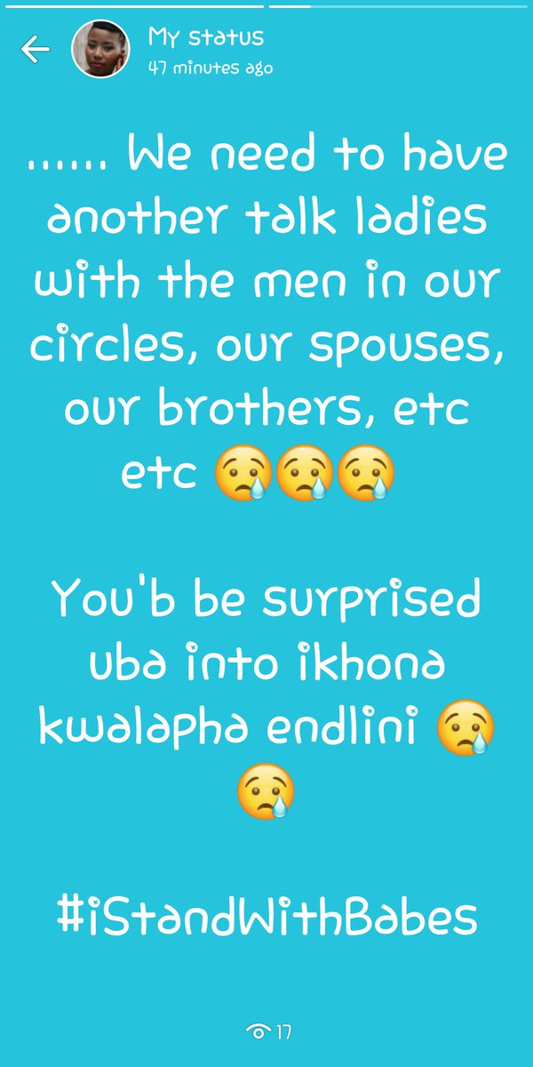 Rasilionnaire's tweet photo. Biggest impact will be done in our smallnyana circles!

#BabesWodumo #Babes #Mampintsha #iStandWithBabes #ArrestMampintsha https://t.co/tLCqBiopx6