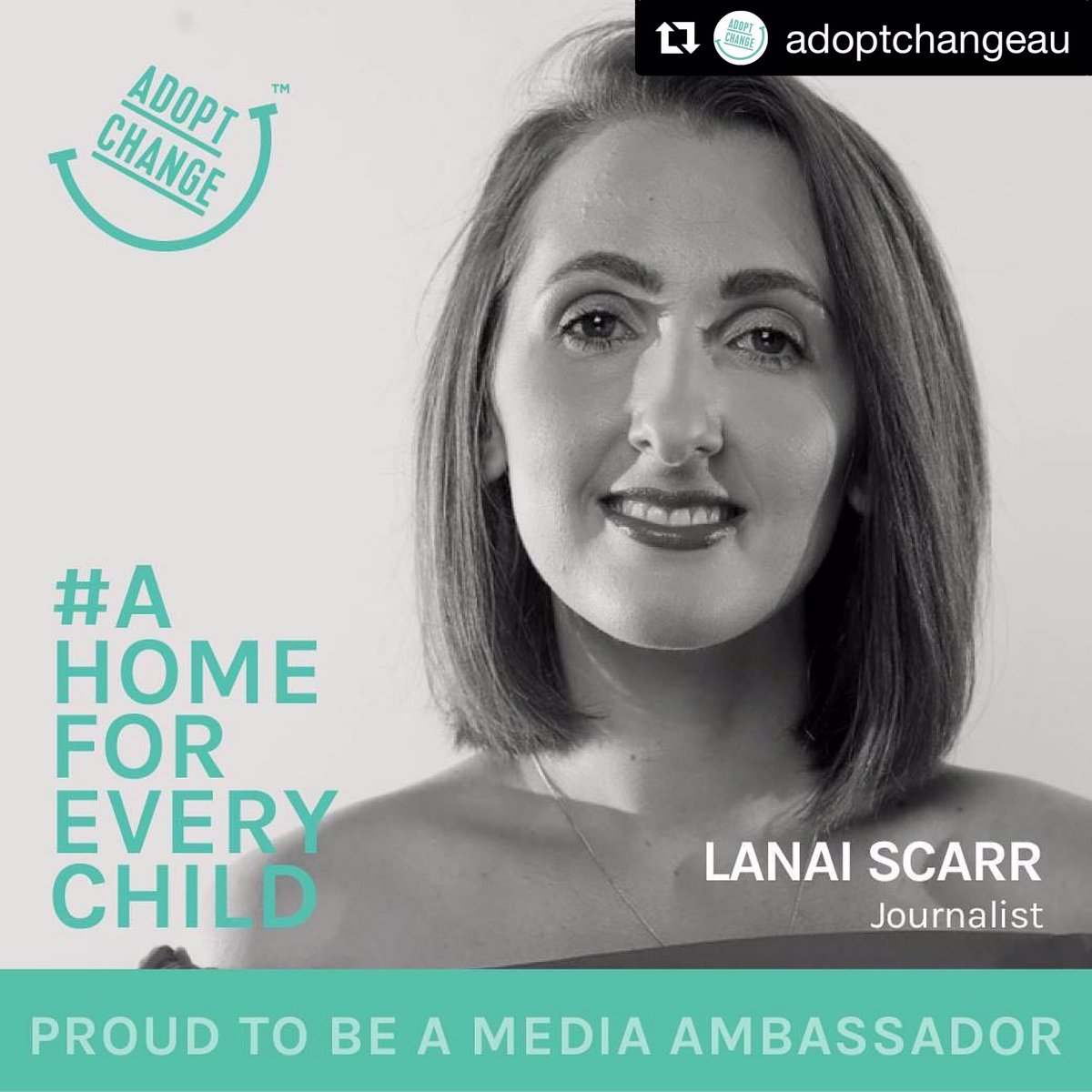 Some other exciting news. I’m so thrilled to be an @AdoptChangeAU ambassador and able to work more closely with this fantastic organisation and do more to help get the close to 50,000 Aussie kids in out-of-home care more permanent, stable homes #adoptchange #ahomeforeverychild