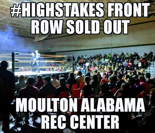 NewSouth_PW's tweet photo. We have sold front row out today! Thanks to the @NewSouth_PW Family for acting so quickly and getting your #HighStakes tickets TODAY! We are coming into the Moulton AL Rec Center hot!
#TheEnd #DumpsterDiversReunite #TylerMatrix #NoHoldsBarred https://t.co/2ygZ7REGkr