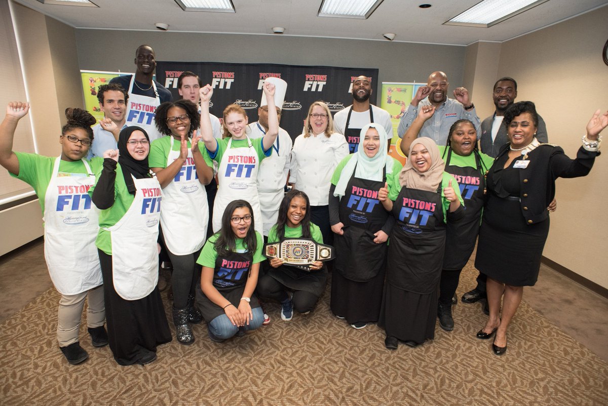 Good food + good fun at our #PistonsFit Ready Set Cook Competition with students from #GWP. #NBAFit
