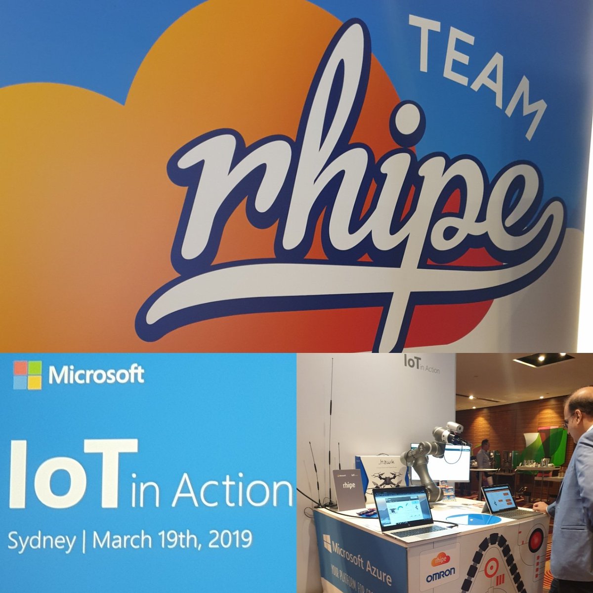 carol_l_kelley's tweet photo. The guys with the coolest demo here. You tell the robot what kind of candy you want and then it uses the camera and pattern recognition to pick your candy out of a pile of candy bars. Oops, my nerd is showing. #rhipeteam #IoTinactionMS https://t.co/LQRD1HBM2v