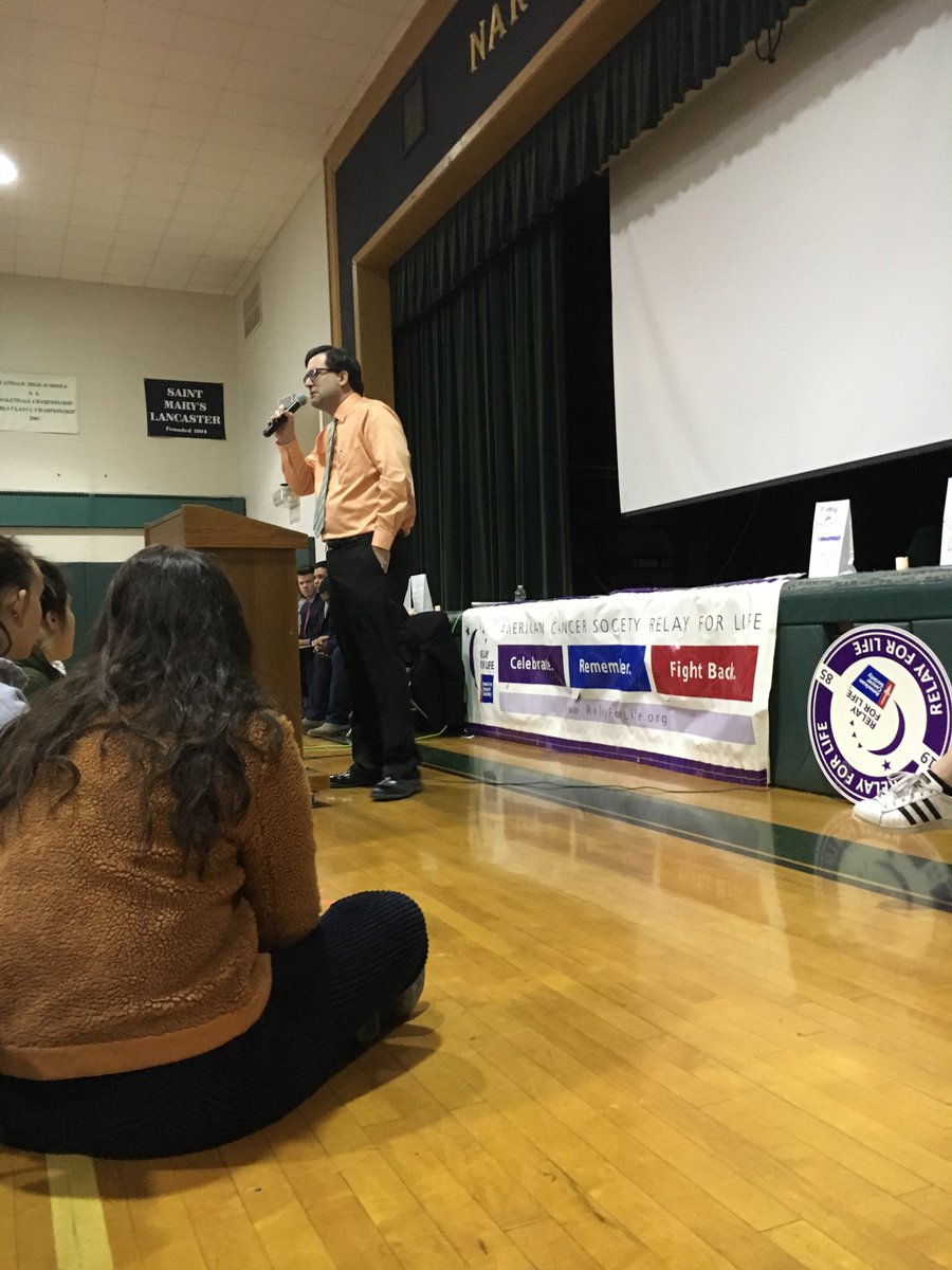 RelayNardin's tweet photo. Thank you to Dr. Adam Kisailus, the Lesakowski Family, and @CHS__Relay4Life for speaking at our Relay Kickoff today! Remember to join us April 6th to join the fight against cancer! https://t.co/q1RrcAtHH3