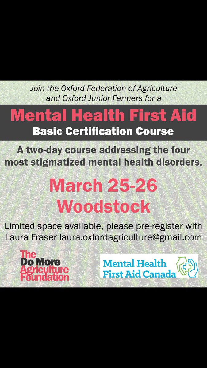 There are a few spots available for next weeks 2 day course. Email me at laura.oxfordagriculture@gmail.com to register or for more info. Please share!