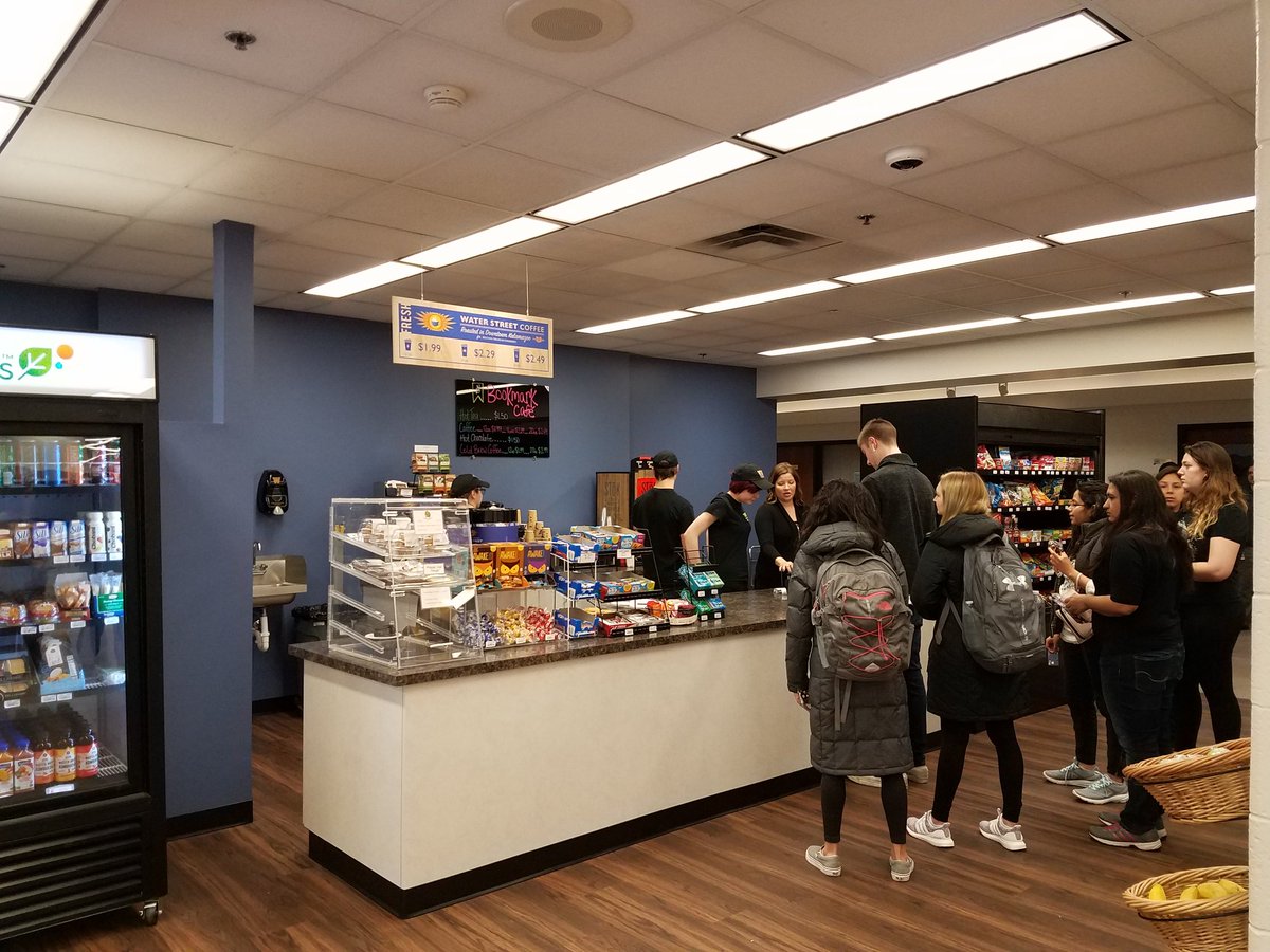 facilities_wmu's tweet photo. Grand opening of the Bookmark CafΓ©, located in Waldo Library! Come check it out next time you're studying and need a snack. ππͺ #GrandOpening #BookmarkCafe #WaldoLibrary #FMProjects #AroundWMU https://t.co/il8BdEUQCz