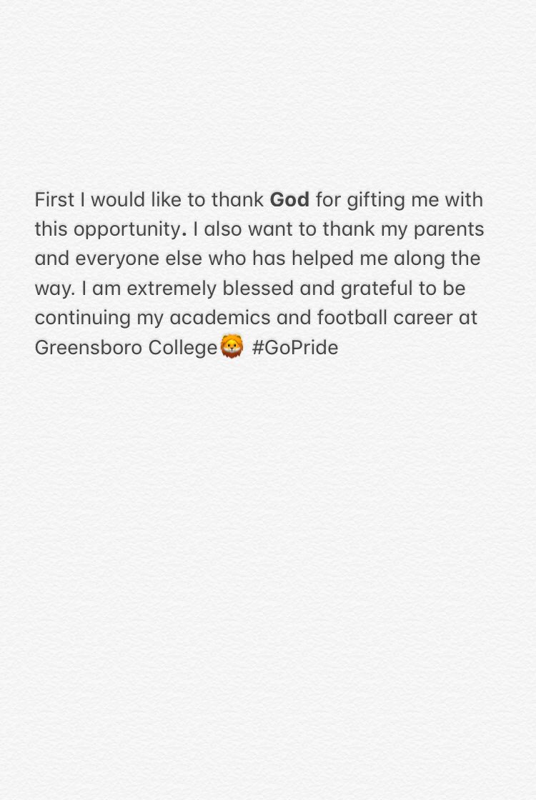 jwbrannon2001's tweet photo. Extremely Blessed ‼️ #GreensboroCollege https://t.co/wGdwFgfeFg
