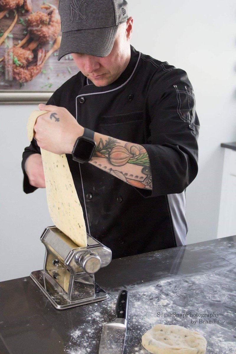 Scratch Made Basil Infused Pasta. #lasagne #pasta #FoodFlock