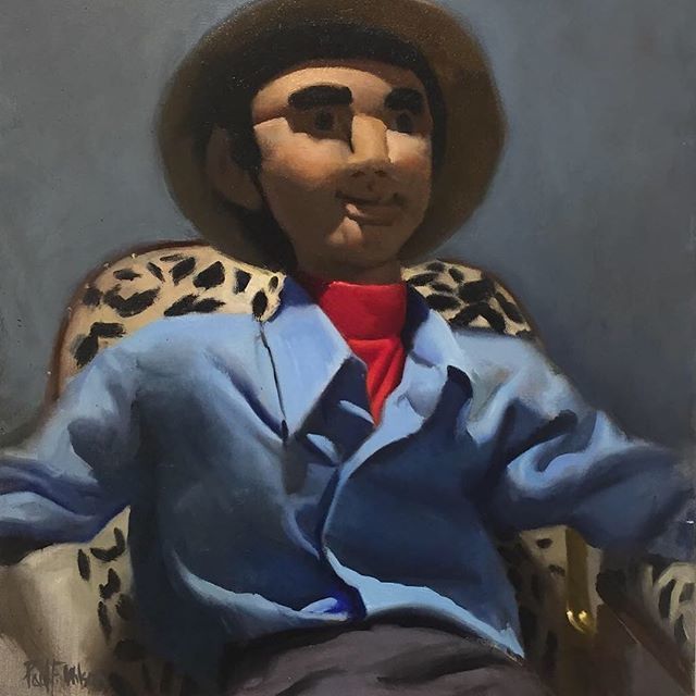Check out this oddly charming rag doll fellow in “Barber Chair” oil painting by Paul F. Wilson from January.. Come paint from life with Paul on Tuesday evenings at 505 North in April! Register here: ift.tt/2ufzs3o #505north #oilpainting #oilpai… ift.tt/2W22M9s