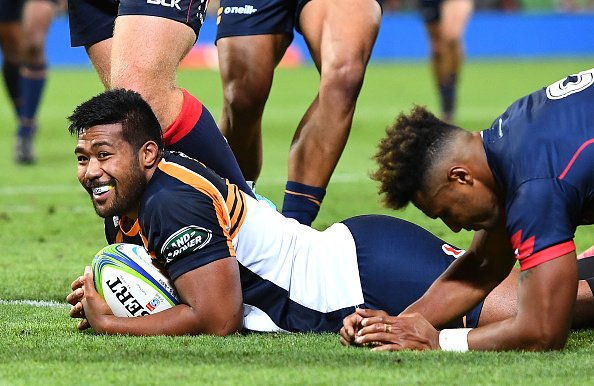 ScrumESPN's tweet photo. #SUPERRUGBYxESPN Folau #Faingaa de #Brumbies es el jugador con más tries en el torneo (6). Lo siguen Marnus #Schoeman y Ngani #Laumape con 5. https://t.co/hQAl64OqKh