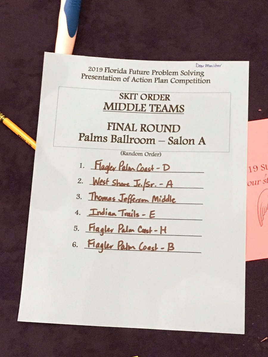 Four out if six Flagler Schools teams are in the <a href="/Florida_FPS/">Florida FPS</a> Presentation of Action Plans finals for Middle Division (7th-9th)! <a href="/fpc_fpsclub/">FPC Problem Solvers</a> <a href="/FPCHS/">Flagler Palm Coast High School</a> <a href="/ITMSMUSTANGS/">ITMS MUSTANGS</a> <a href="/HutsellTeach/">C Hutsell</a>