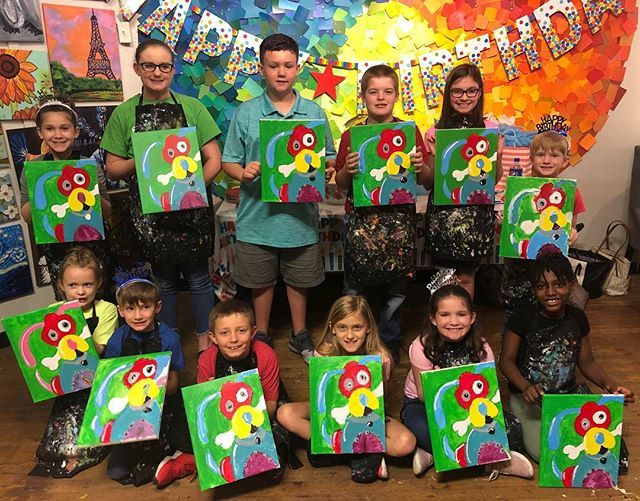This bday party was the cutest! #colorfulpuppies #spiritedartao #makingmemories #kidsparty bit.ly/Spirited-Art