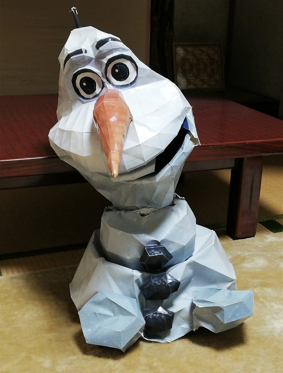 のうりんjr 元気だったオラフ 今は ペーパークラフト アナと雪の女王 オラフ 春は近い