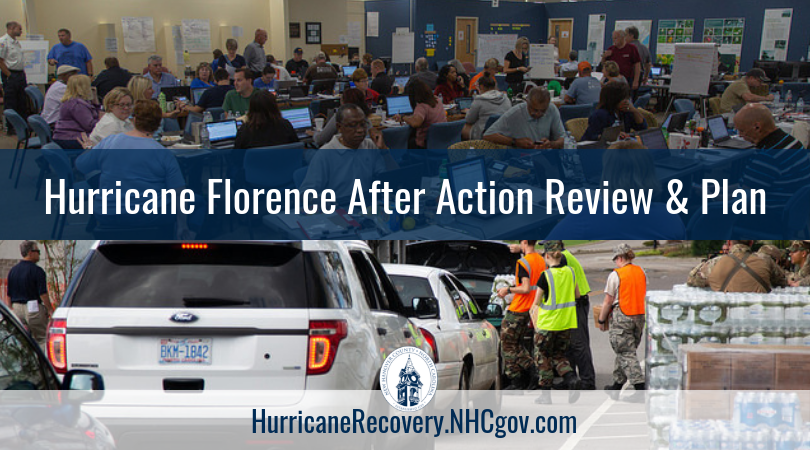 NewHanoverCo's tweet photo. Staff shared the #HurricaneFlorence After Action Report with #NHCgov Commissioners today. A lot went right, but it’s important to learn from our experiences & improve how we serve our community. Read the report: https://t.co/up7JRNqfIB #FlorenceRecovery https://t.co/cj512tbfKw