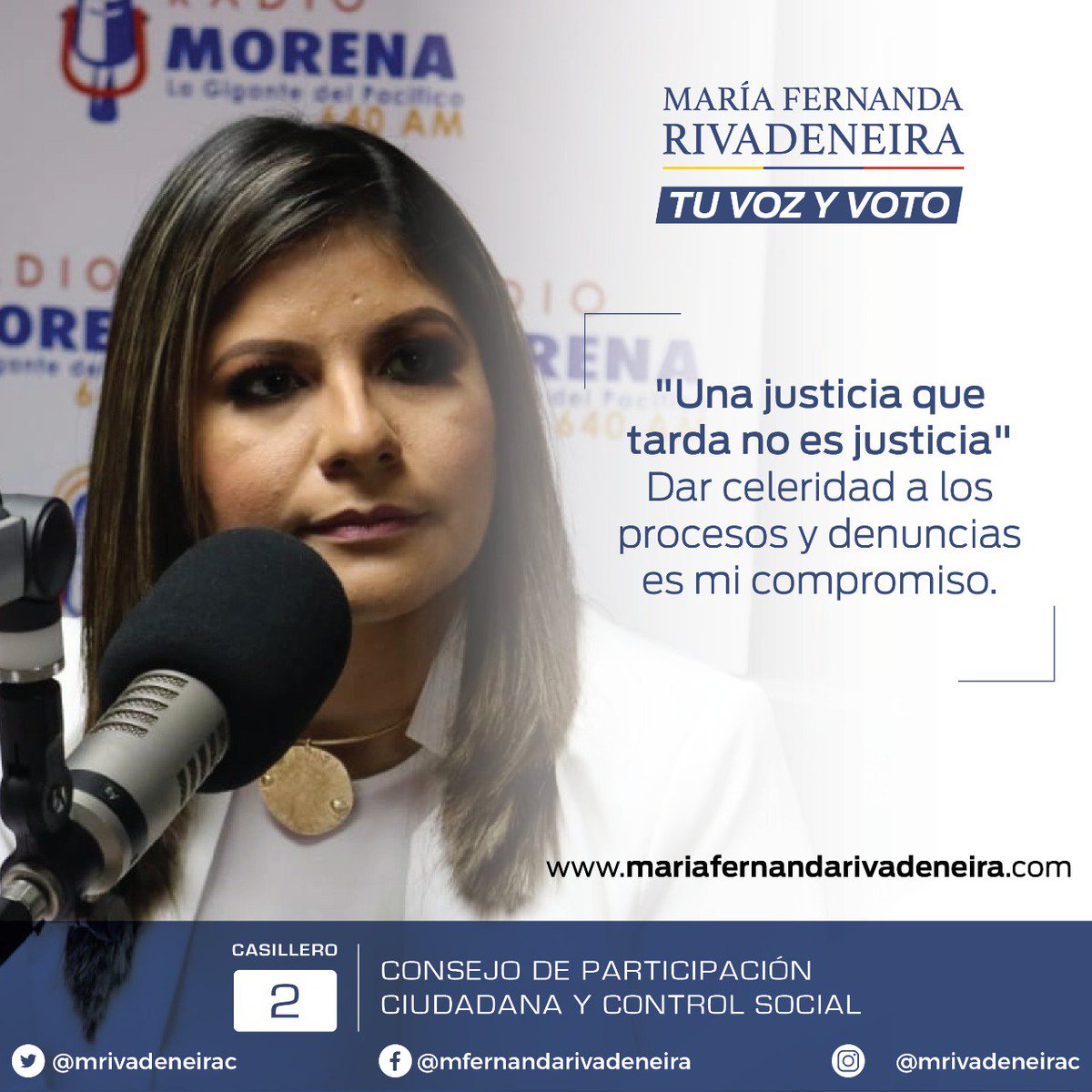 mrivadeneirac's tweet photo. Vamos a transparentar todos los procesos y a marcar con hechos un precedente histórico en el país.  https://t.co/uKfxSnyu4S
#ManabiConMariaFernandaRivadeneira, Casillero 2 ☑
#MiConsejera #CPCCS https://t.co/HdSLO7sWA1