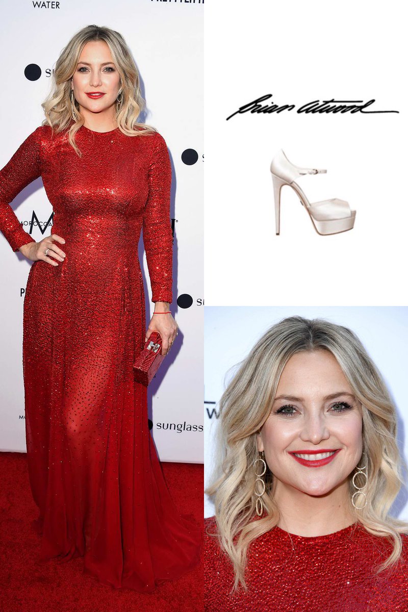 The radiant #KateHudson in @Brian_Atwood heels along with sparkling @JenMeyerJewels earrings and rings last night at @DailyFrontRow ‘s 5th Annual Fashion Los Angeles Awards