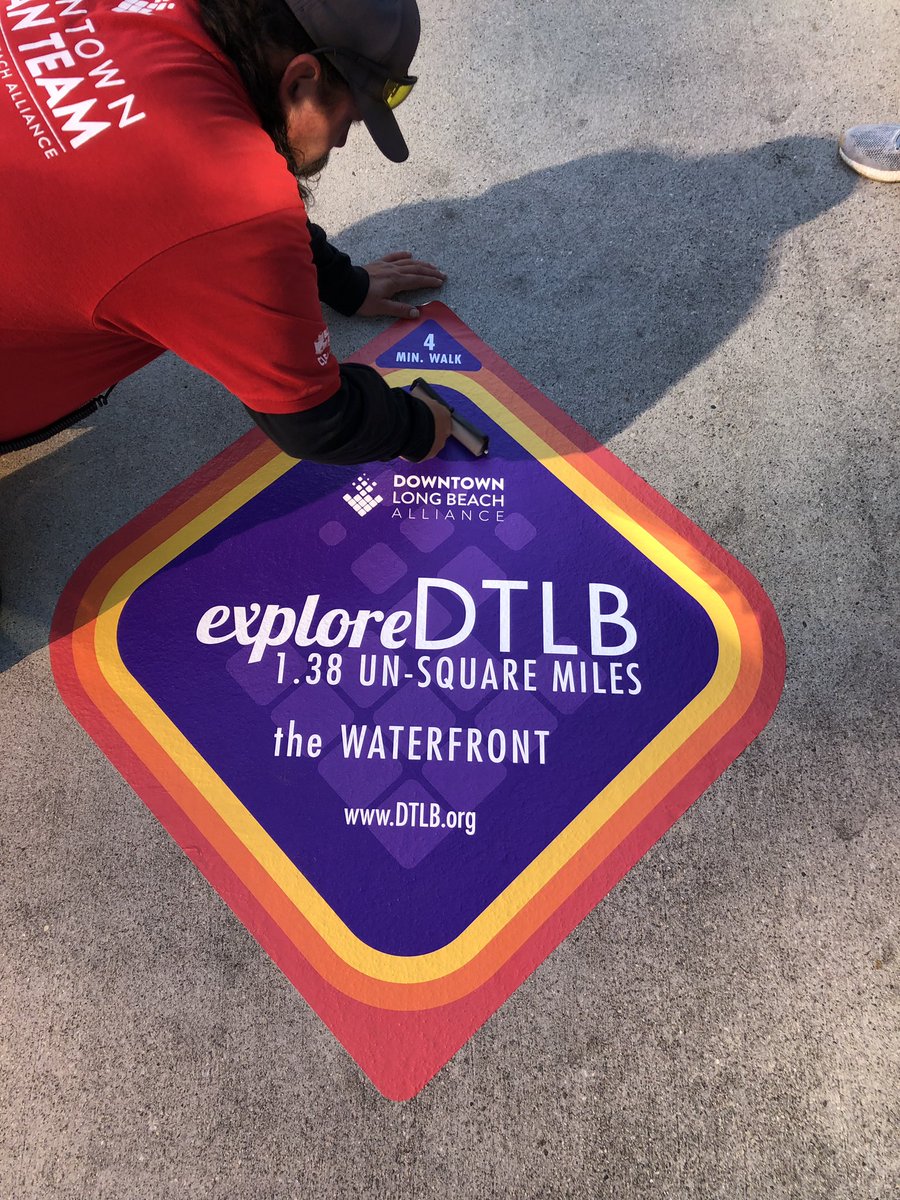 DTLBAlliance's tweet photo. You may have seen π the #ExploreDTLB Sidewalk decals being installed today. The directional decals are a part of a new connectivity project that will adorn the sidewalks in various π Downtown neighborhoods.
Learn more ππ½ https://t.co/8D8UVosXzw https://t.co/PwI1aMN5r6