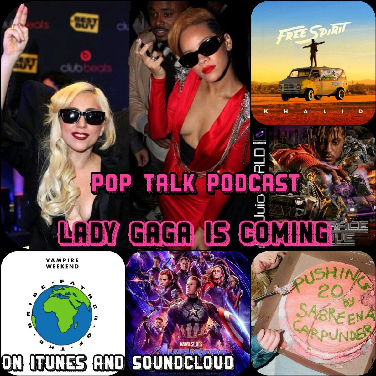 Pop_Talk_'s tweet photo. New music this week from Khalid, Billie Eilish, Juice Wrld and more!

We're also talking Lady Gaga's upcoming album and the rumor of a Rihanna collab!

Make sure to tune into this week's episode!

https://t.co/w5uC1OwdpB
https://t.co/fBtiZ1bhN5 https://t.co/ilL2PwldJO