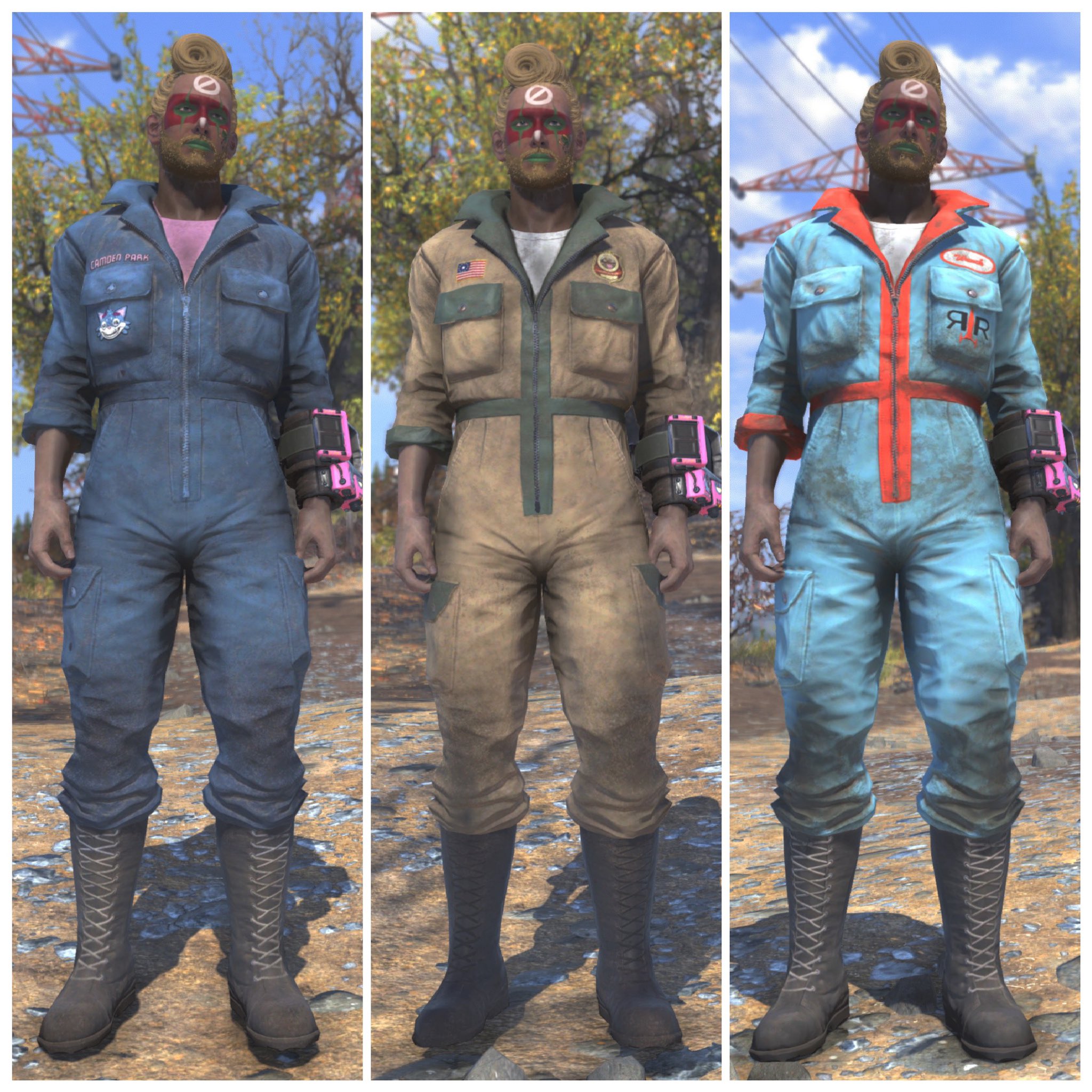 Fallout76 B O S ジャンプスーツ ホワイトパウダーのジャンプスーツ ホワイトスプリングジャンプスーツ フォレストカモジャンプスーツ レスポンダー消防隊員ジャンプスーツ メカニックジャンプスーツ カムデンパークジャンプスーツ パークレンジャージャンプ Fallout76 B O S ジャンプスーツ ホワイトパウダーのジャンプスーツ ホワイトスプリングジャンプスーツ フォレストカモジャンプスーツ レスポンダー消防隊員ジャンプスーツ メカニックジャンプスーツ カムデンパークジャンプスーツ パークレンジャージャンプ