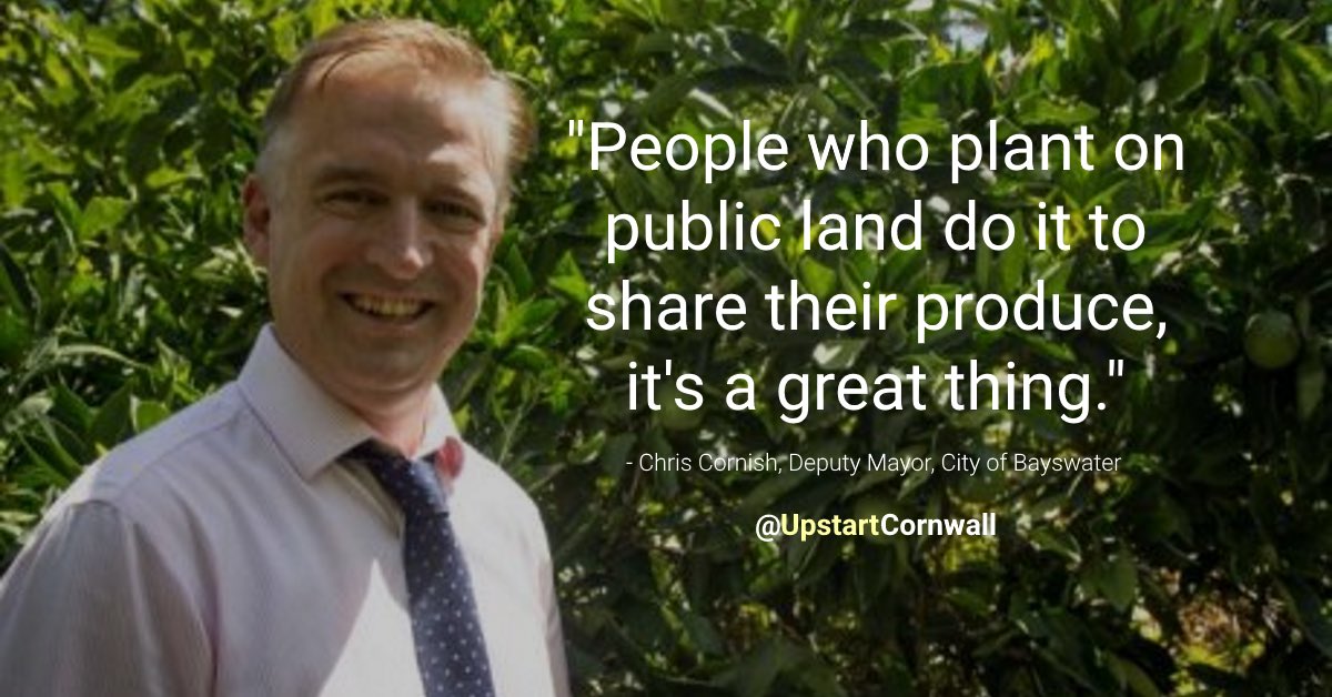 Residents will soon be able to PLANT FRUITS AND VEGETABLES IN LOCAL PARKS and reserves in Perth, Australia.

Once established, the produce will be freely available to all mobile.abc.net.au/news/2018-02-0…. #UpstartCornwall #community #CornwallON