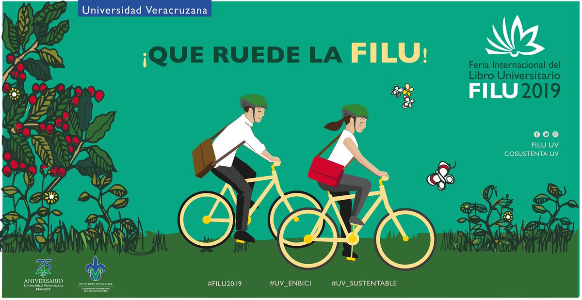 LuzioUV's tweet photo. Libros + bicicleta= #RodadaUV 🚴♂📚
La @FILU_UV está por llegar y para recibirla @CoSustenta ha organizado esta rodada en bicicleta.
23 de marzo | 8:00 h | Gimnasio Universitario #Xalapa
#75aniversarioUV https://t.co/jAp1MJOGTZ