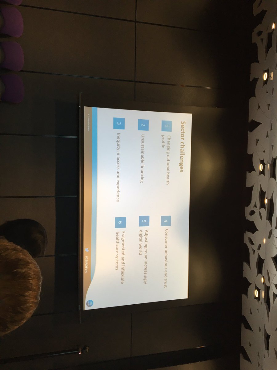 Armed with information, patients want to be a part of the decision making in their health says @DanushiPeiris . #CSIROFoH  highlights a vision that empowers consumers via access to meaningful digital health data, integrated care and value based care @biomelb