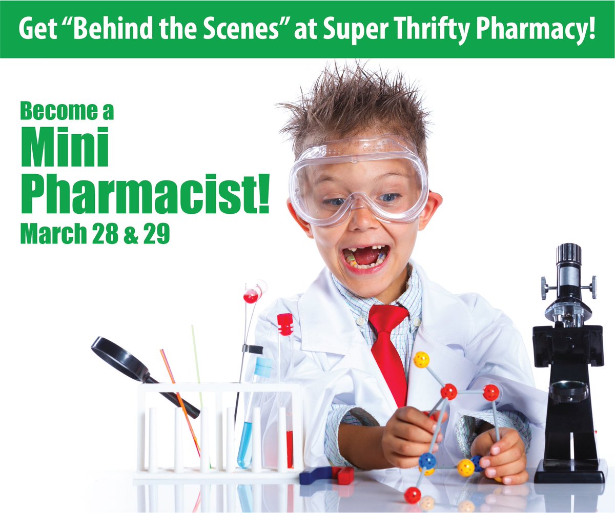 Guess what?! March is Pharmacist Awareness Month and we are opening our doors to young budding minds who would like to take a sneak peek!! Open to ages 7-11 (and curious parents too 😉)

Space is limited, so reserve your spot today!!

For more information, call us at 204-728-5730