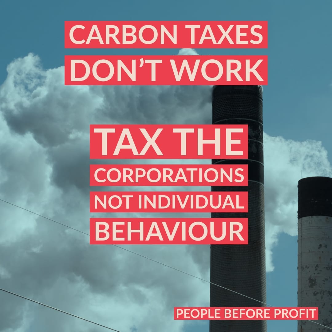 pb4p's tweet photo. Why Carbon Tax Won't Stop #ClimateChange.

#CarbonTax doesn't target the profits of fossil fuel corporations and won't discourage continued production + sale of oil or gas.

#CarbonTax on coal, oil + gas will increase petrol, diesel &amp; energy bills hitting the poorest the hardest. https://t.co/1exVj9uKw5