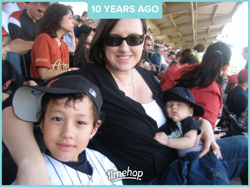 Dana_H_Lee's tweet photo. We have always loved @astros #SpringTrainjng! Here we are 10 years ago in Kissimmee cheering on our favorite team.⚾️ #memories #GoAstros https://t.co/D3WLVeifi4