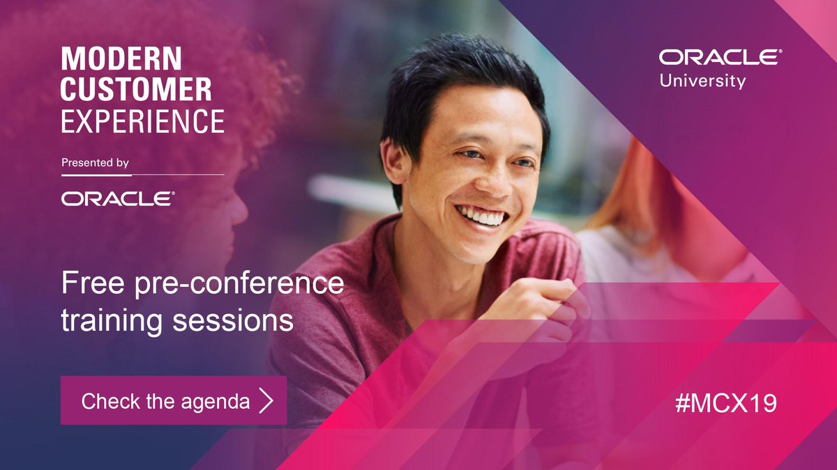 Oracle_Edu's tweet photo. Today's final #ModernCX pre-conference sessions start soon ⏳! See you in class in Palm B or Palm D @MandalayBay #Eloqua #BlueKai #Responsys #Sales #ModernMarketing #MCX19 https://t.co/hPjhoImhxU https://t.co/Nshvgtbrtc
