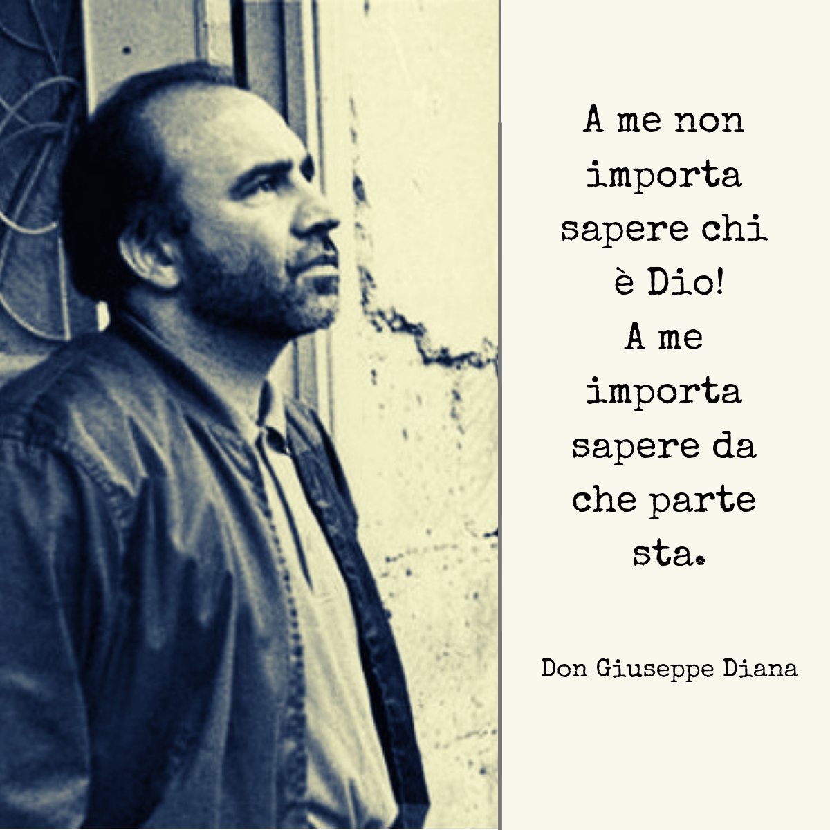 caritas_milano's tweet photo. «A me non importa sapere chi è Dio! 
A me importa sapere da che parte sta»

#DonGiuseppeDiana

Assassinato dai clan dei casalesi per il suo impegno contro la camorra nella sacrestìa della chiesa di S. Nicola a Casal di Principe,mentre si accinge a celebrare messa.

#19marzo 1994 https://t.co/VkcbZlqZEt