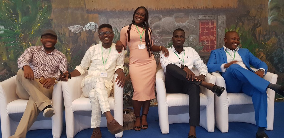 Ruqie's tweet photo. We are super excited about tomorrow - Day2 of the #AfricaClimateWeek Accra. We are ready! Anticipating....#Aracewecanwin @ClimateWed @septab @adebotes @asiadelaide @pocarlee @mme07 @FixFriday @OlumideIDOWU @estherclimate #ACW https://t.co/t2EBStkHd3
