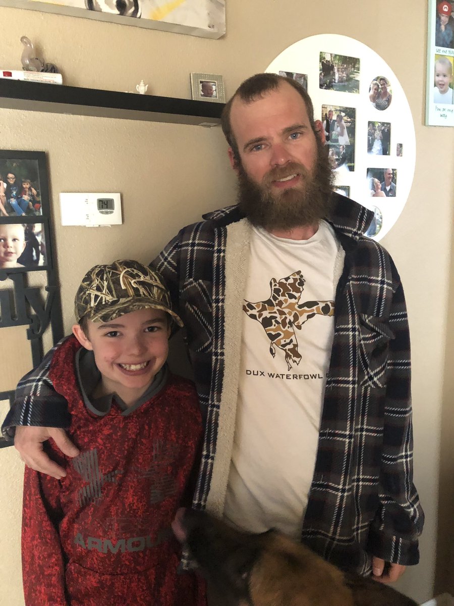 DLucksFarm's tweet photo. Me and my oldest son aiden (12) headin to our first day of hunter ed #FutureFowler #FutureDecoyPacker https://t.co/c4JsmiCfTY