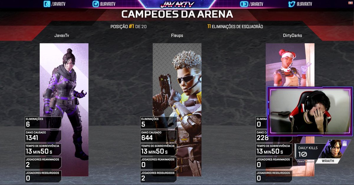 JavaxTv's tweet image. A win mais rápida que presenciei até o momento, e você? / Fastest win I&apos;ve seen so far, what about you? #Apex #ApexLegends #ApexLegendsBattleRoyale