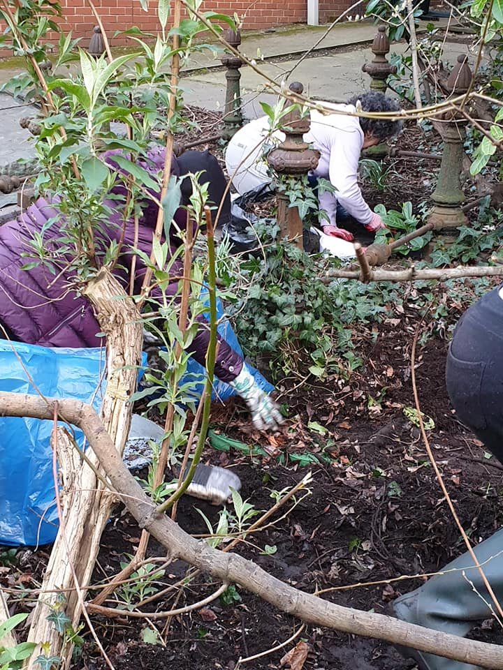 ZionGraveyard's tweet photo. Brilliant work at the Graveyard today from our volunteers/helpers Leon, Max, Jules and Jean, 2 graves revealed. Another piece of Zion Graveyards forgotten history uncovered. https://t.co/5nHRwGBZEF