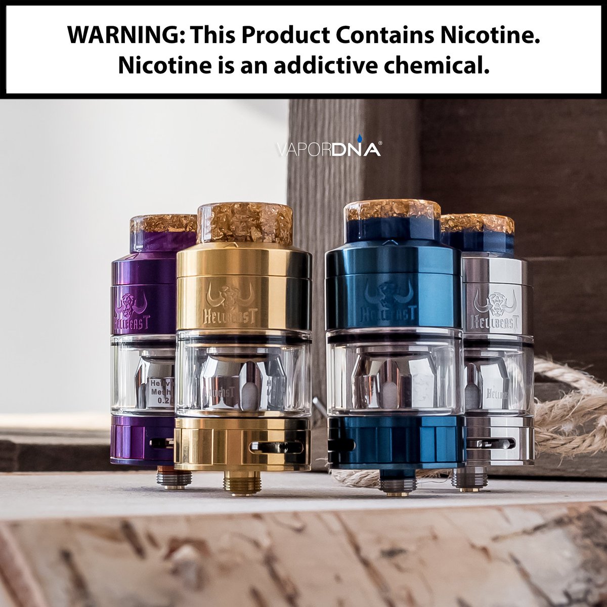 vapordna's tweet photo. A Flavorful Power House!
~~~
The Hellvape Hellbeast 24mm Hybrid Sub-Ohm Tank is a sleek atomizer that accommodates up to 4.3ml of e juice and is compatible with Smok Baby Beast and Vaporesso GT replacement coils
-
Shop Today: https://t.co/8kVAITWO9K
~~~
#VaporDNA #SubohmTanks https://t.co/y7iJOOk7Fw