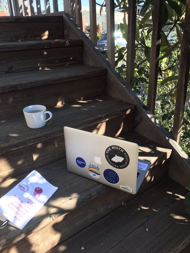 ZingerTara's tweet photo. Back from incredible PD in Berkeley, CA working with professional writers and film makers crafting digital stories. Loved being the learner! I’m jazzed to share with my 8th graders... Stay tuned to see what exciting things we do with our new storytelling knowledge! #d90learns https://t.co/yp1tNjh4Wr