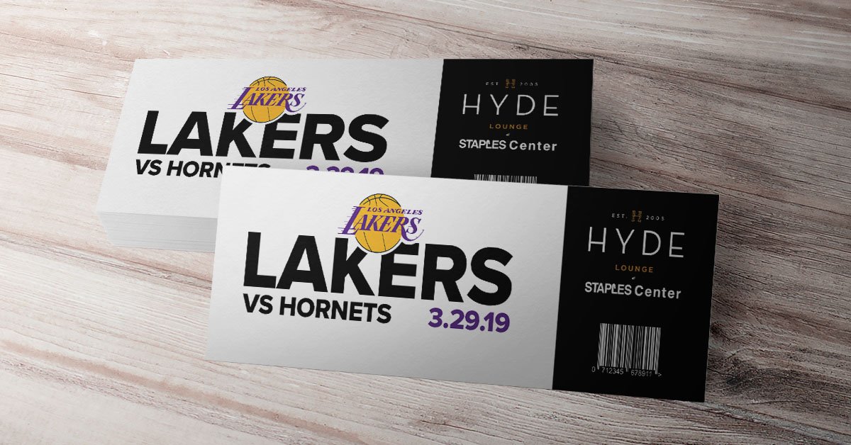 We asked, you answered: The #LakeShow is up next for our final VIP giveaway of the year! Let’s do 3/29 vs #Hornets30. You know the drill: 

- 2 VIP tickets to the game. 
- $100 to spend on food and drinks. 

Enter here: 
reservations.hydestaples.center/win/