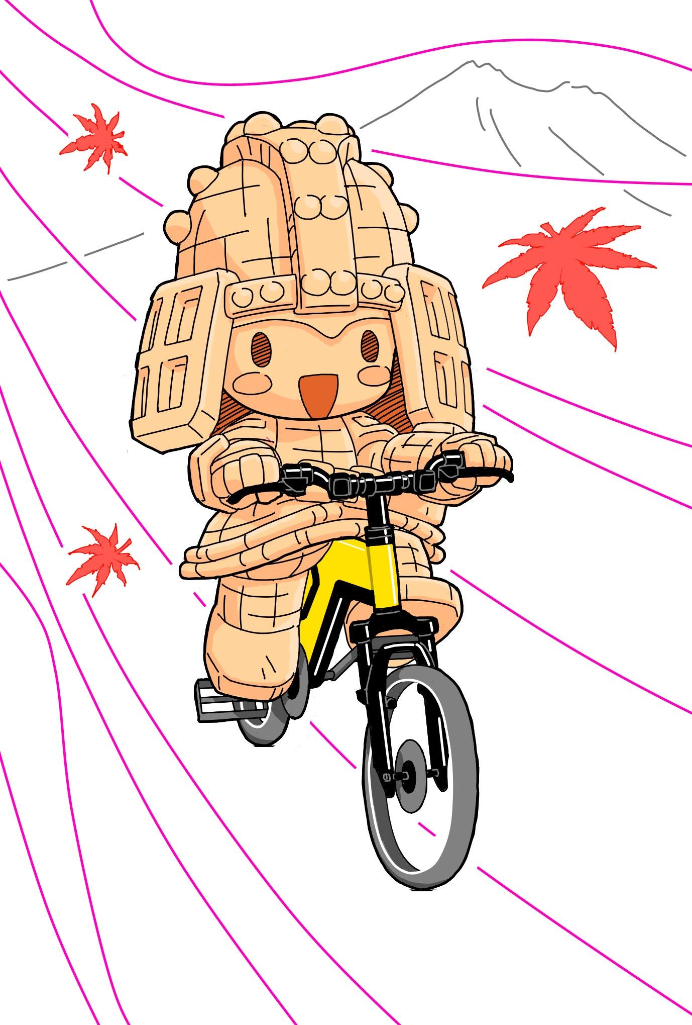 赤城山 Akagi Trip 群馬県赤城山 Akagi E Bike コミュニティサイクルの取り組みに 群馬県の 地域 まちなか活性化応援事業 の公開プレゼンでご一緒した株式会社エール クリエイティブさんから 武人 ぶじん ちゃん 赤城山 E Bikeの応援イラストが
