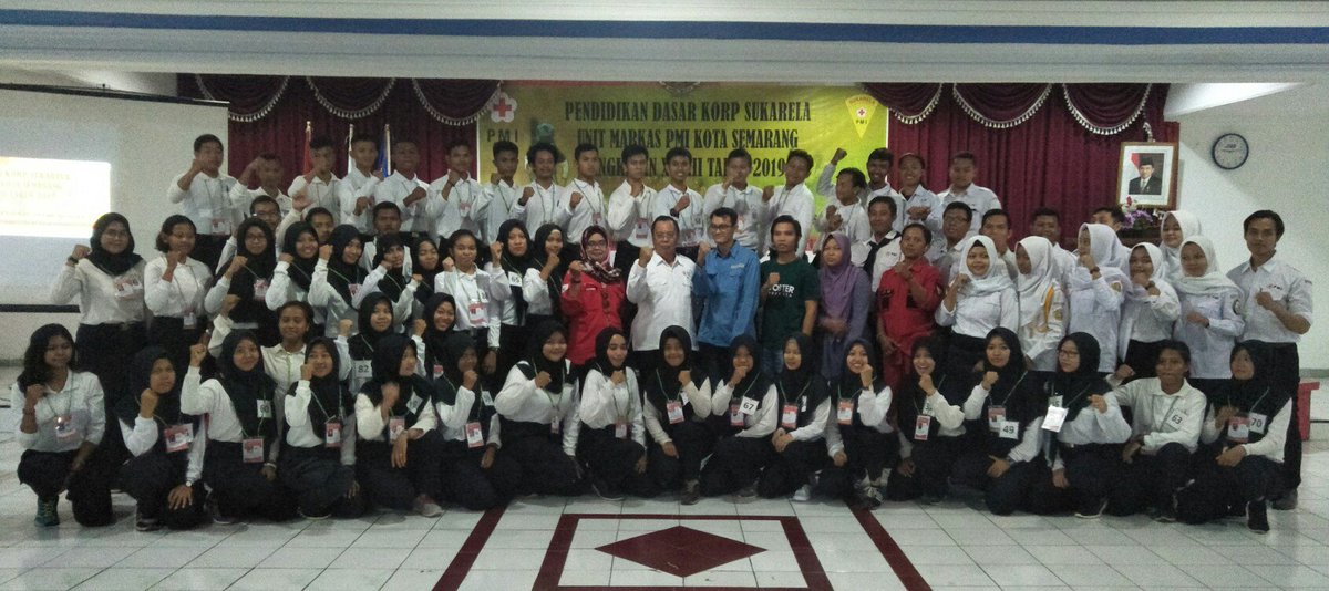 Pengurus PMI H. Surachman meresmikan Pendidikan Dasar Korps Sukarela PMI Unit Markas Angkatan XXVIII (17/3) di aula Markas "Relawan tangguh dan profesional untuk sesama" <a href="/PMIJawaTengah/">PMI Jawa Tengah</a>