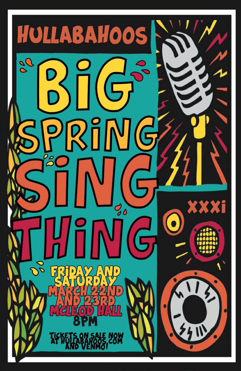 Hullabahoos's tweet photo. 1 week until the BIG SPRING SING THING in McLeod at 8pm! 😁🎶 Tickets available on https://t.co/pI4EUvrtZv or by Venmo @Virginia-Hullabahoos! https://t.co/Hku7rSm6hb