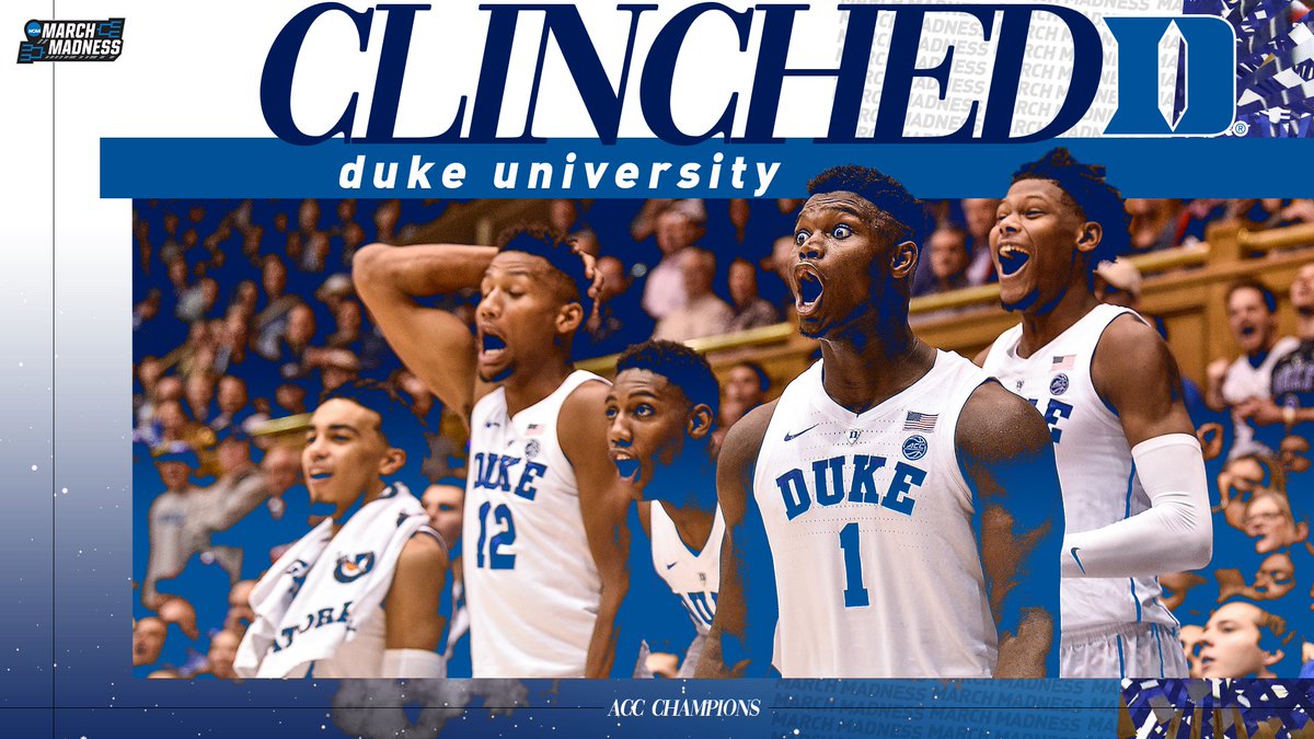 THE ACC BELONGS TO DUKE!

No. 5 Duke gears up for its #MarchMadness run by downing No. 12 Florida State 73-63 in the ACC Championship!