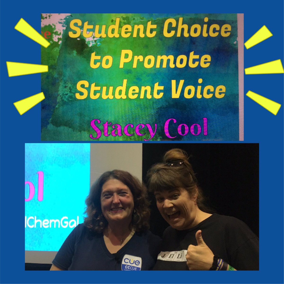 JellickBuck's tweet photo. GREAT way to end a GREAT @cueinc  Conference!! Thank you @CoolChemGal for sharing so many resources to boost my #ChoiceBoards!! 😃 #StayToTheEnd #CUE2019 #WeAreRUSD #WeAreCUE https://t.co/w0YYHe0jok