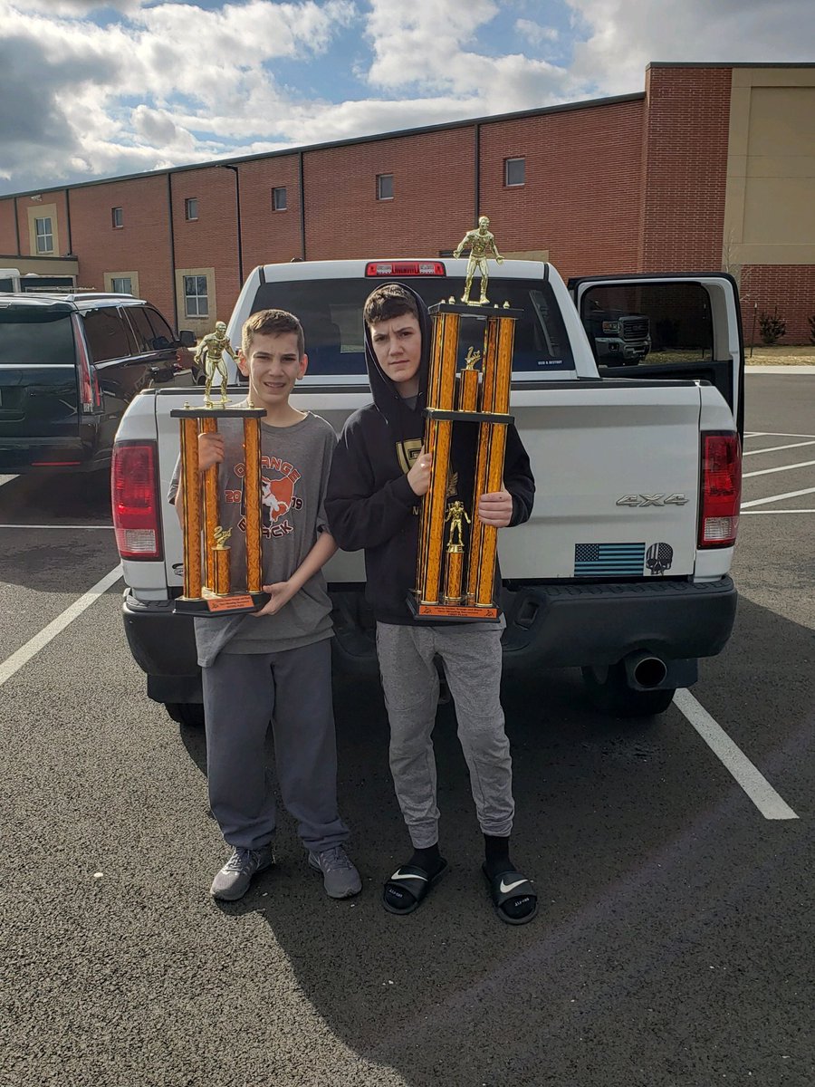 The Schnarr brothers putting some work in at the Liberty Center Black &amp; Orange. Congrats!!